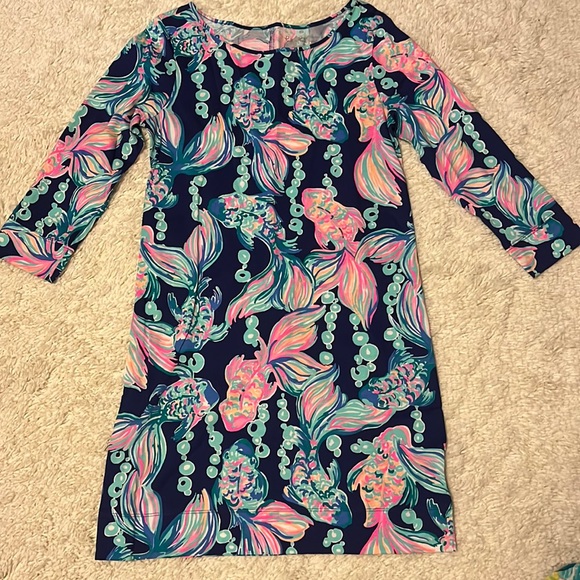 Lilly Pulitzer Dresses & Skirts - Navy Lilly Pulitzer 3/4 sleeve dress